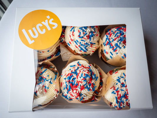 Red, White, and Blue Cupcakes